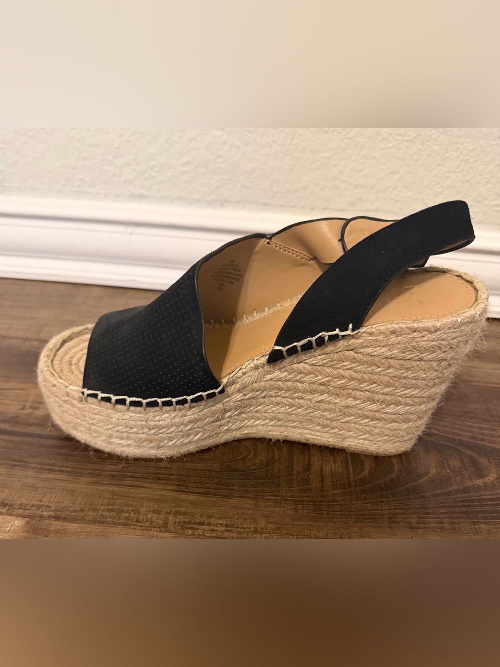 NWOT-Marc Jacobs Black Espadrille Platform Wedge Sandals